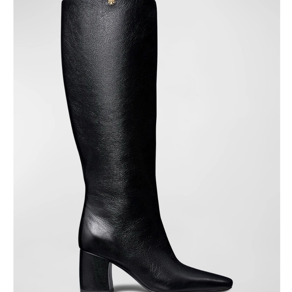 Tory Burch Shoes - Tory Burch Leather Tall Black Heeled Boots, size 7